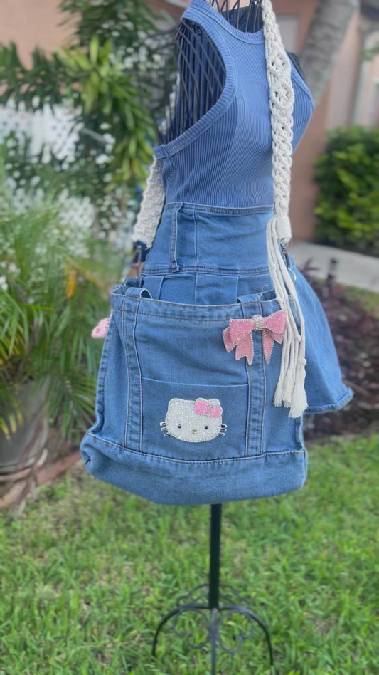 XL Crystal Beaded crossbody Bag